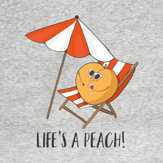 Life's a Peach - Funny Fruity Beach Gift by Dreamy Panda Designs